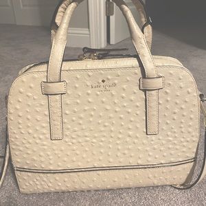 Kate Spade White Ostrich Bag